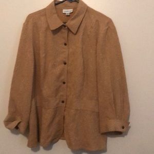 Coldwater creek blazer camel extra large